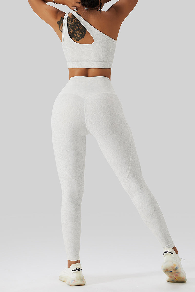 One Shoulder Sports Bra by bornfocus
