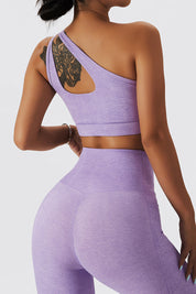 One Shoulder Sports Bra by bornfocus