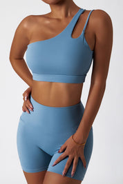 One Shoulder Sports Bra by bornfocus