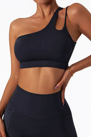 One Shoulder Sports Bra by bornfocus