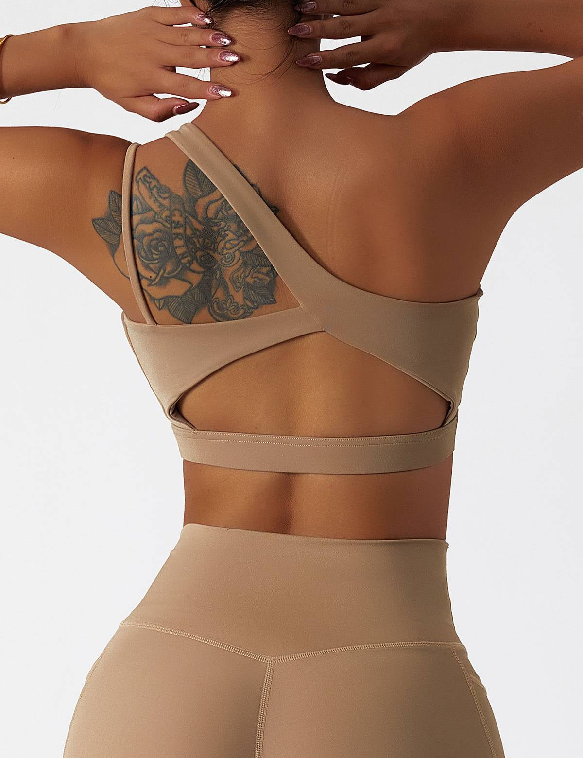 One Shoulder Sports Bra by bornfocus