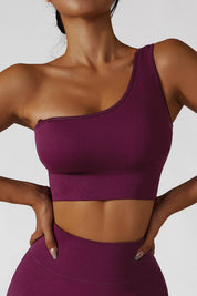 One Shoulder Sports Bra by bornfocus