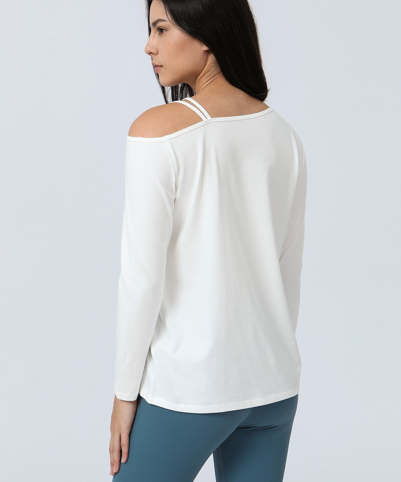 One Shoulder Strap Long Sleeve Shirt by bornfocus