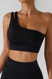 One Shoulder Sports Bra by bornfocus