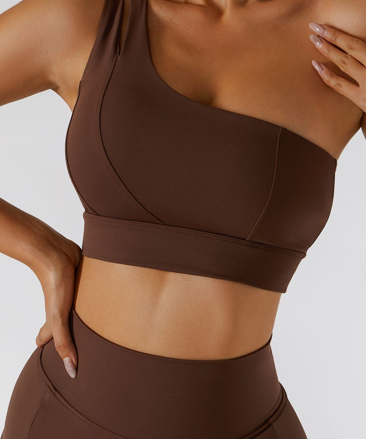 One Shoulder Sports Bra by bornfocus