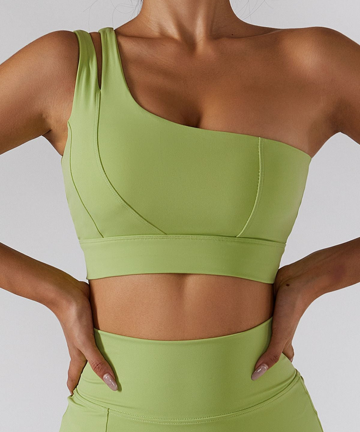One Shoulder Sports Bra by bornfocus