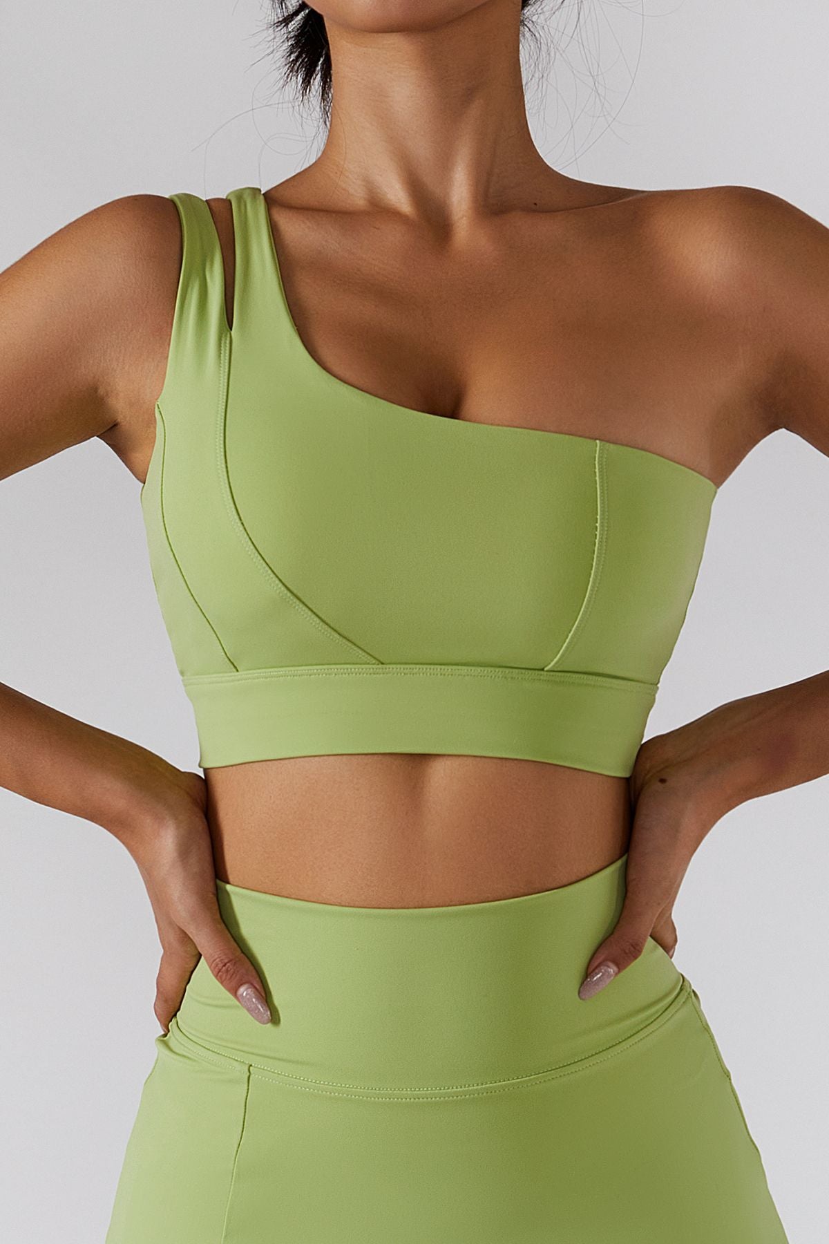 One Shoulder Sports Bra by bornfocus