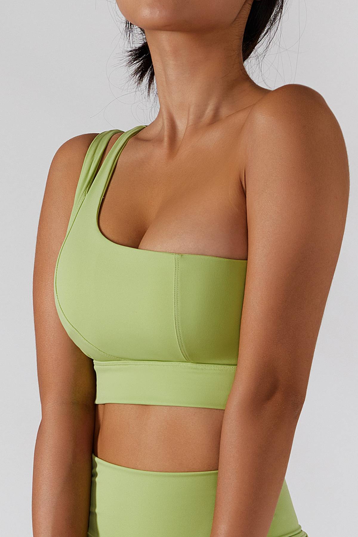 One Shoulder Sports Bra by bornfocus