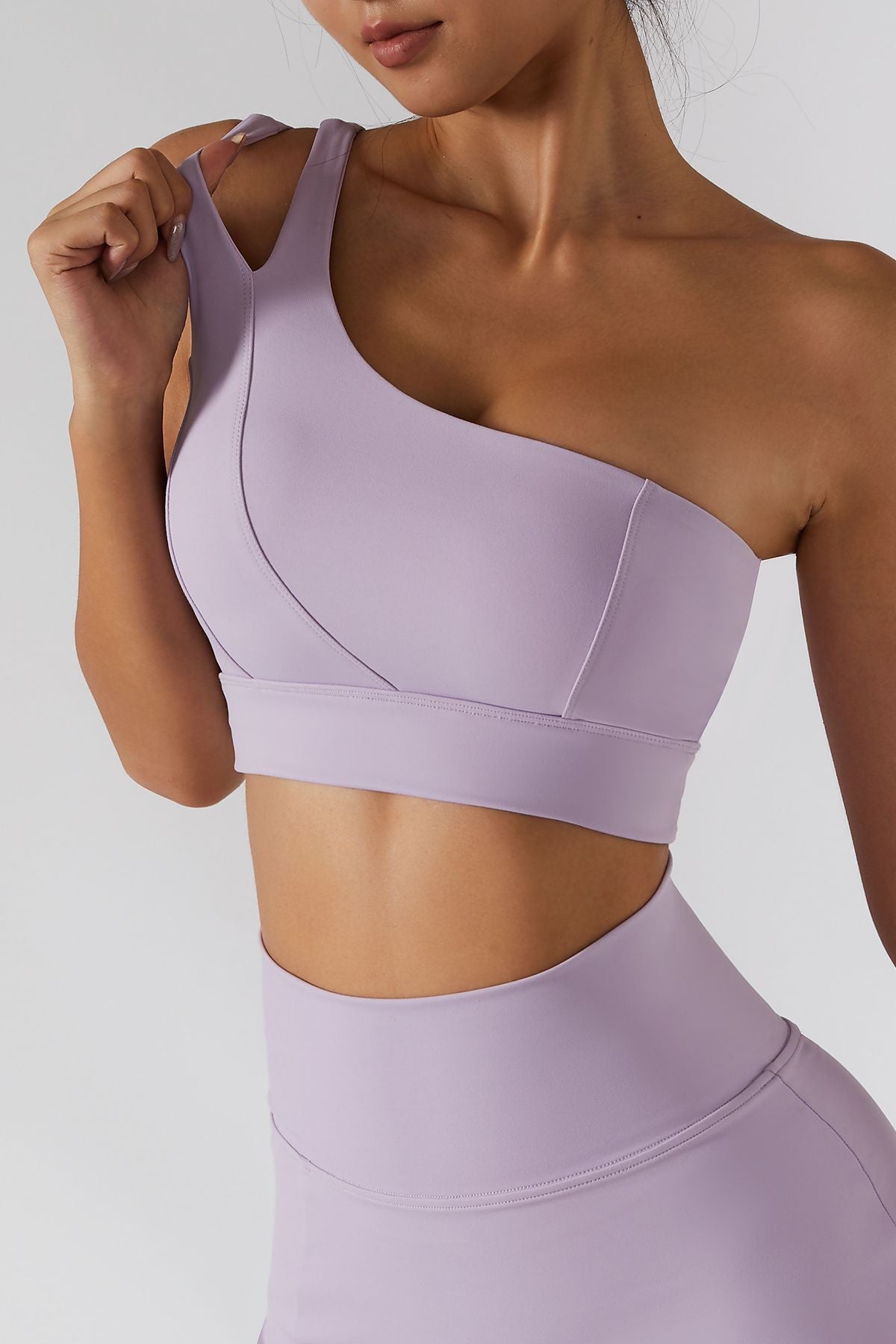 One Shoulder Sports Bra by bornfocus