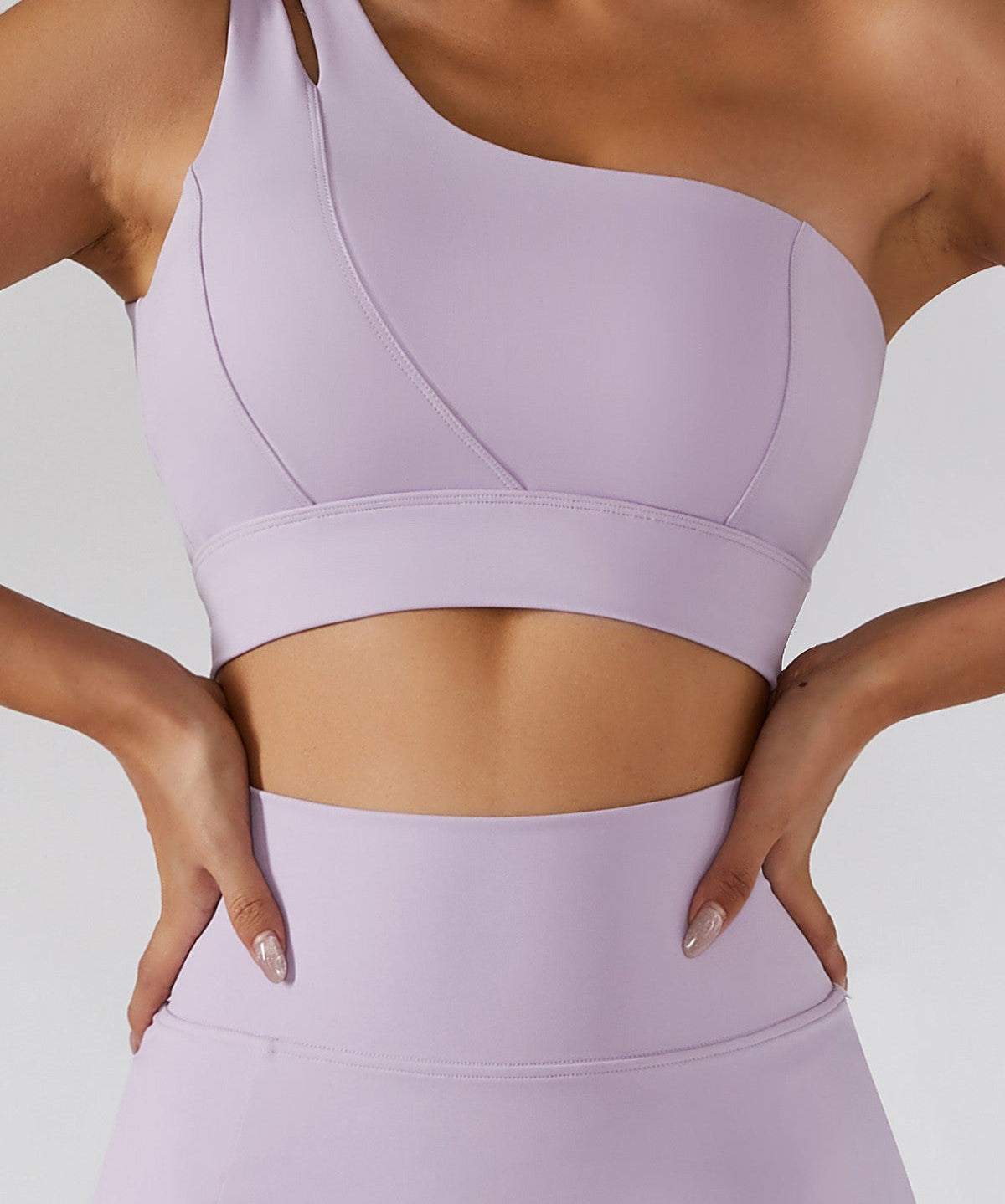 One Shoulder Sports Bra by bornfocus