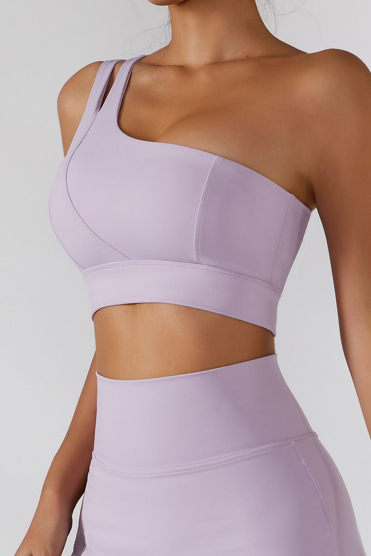 One Shoulder Sports Bra by bornfocus