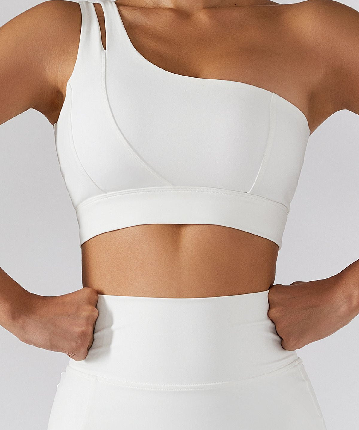 One Shoulder Sports Bra by bornfocus