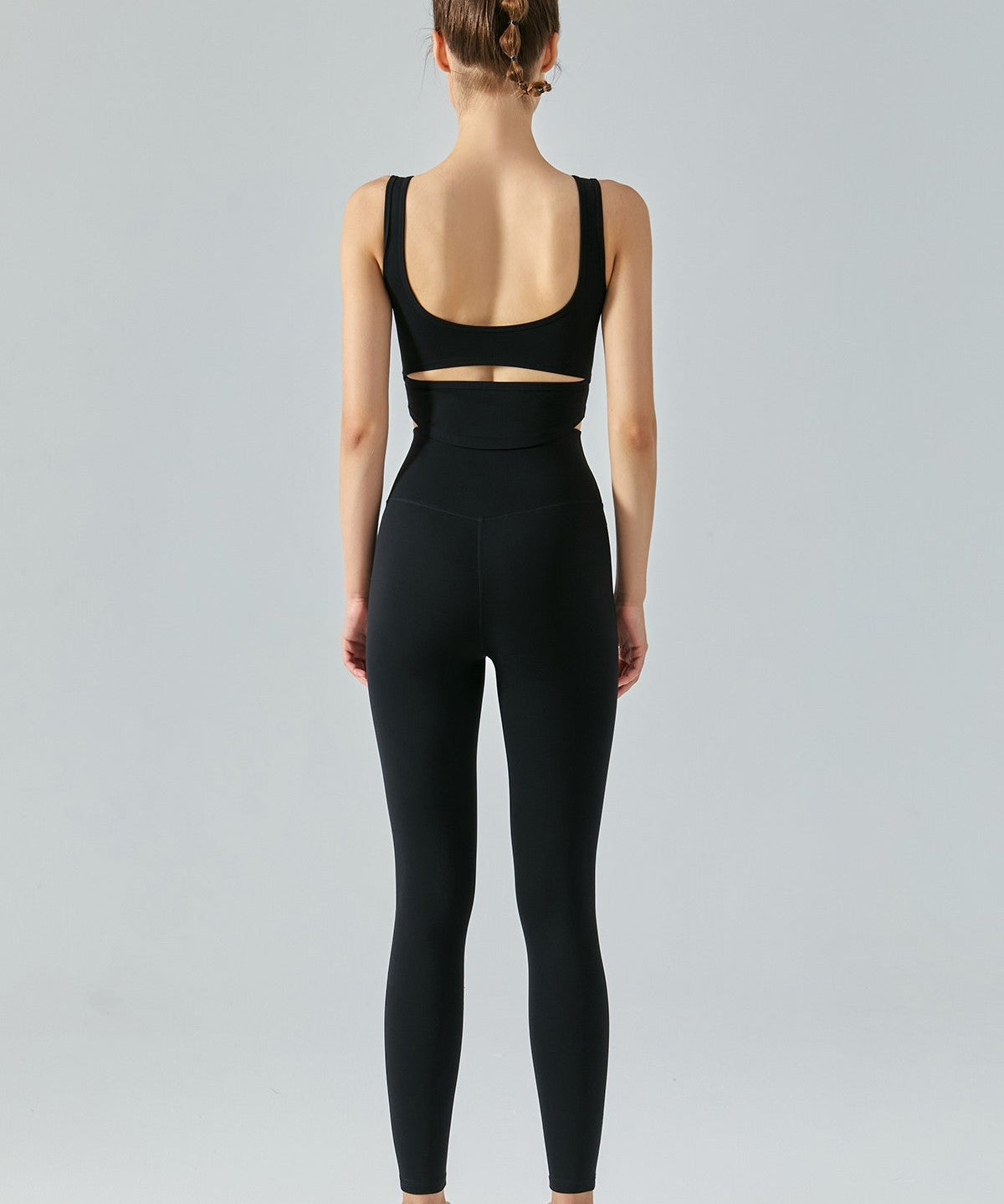 Open Back Bustier Crop Top & Leggings Activewear Set by bornfocus