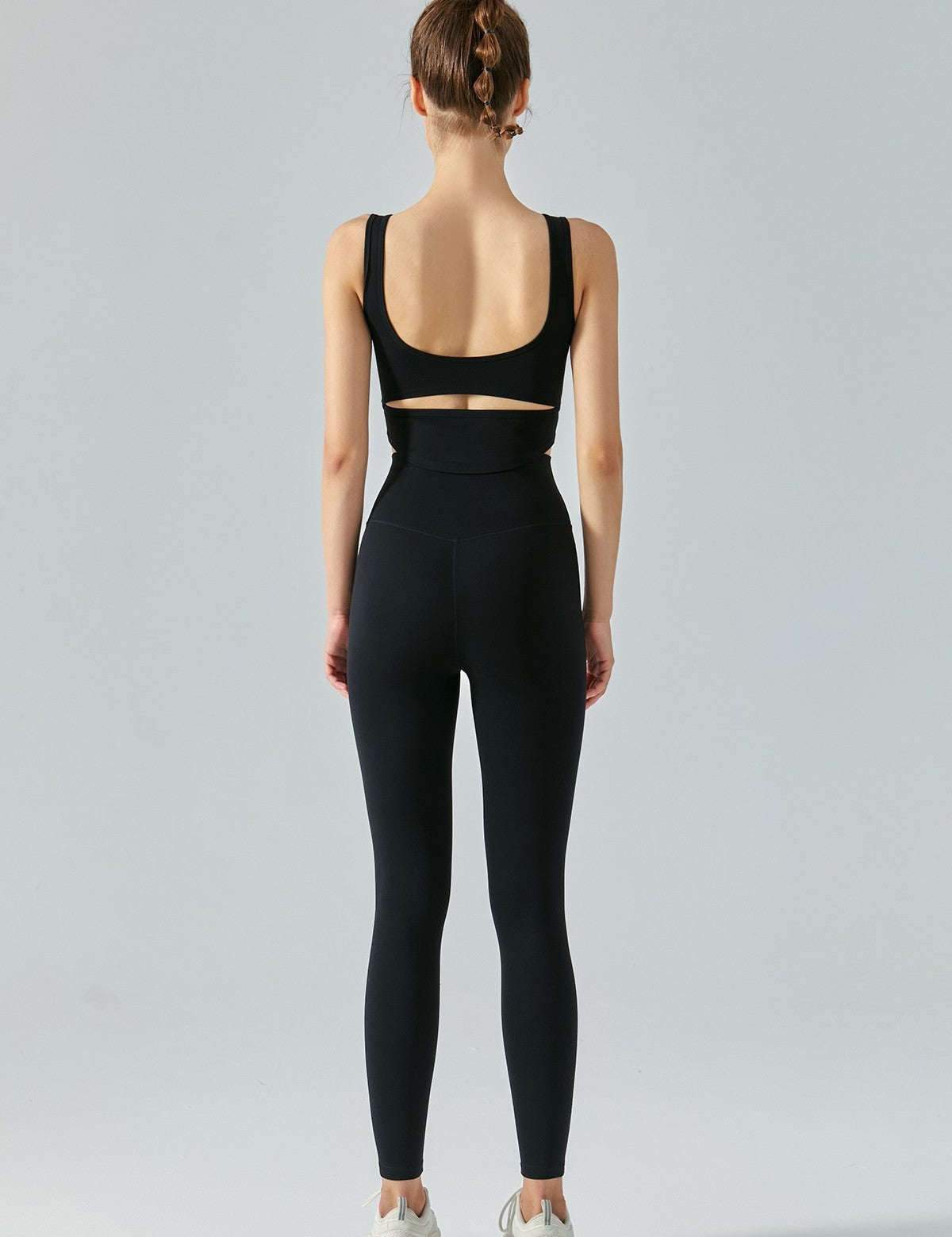 Open Back Bustier Crop Top & Leggings Activewear Set by bornfocus