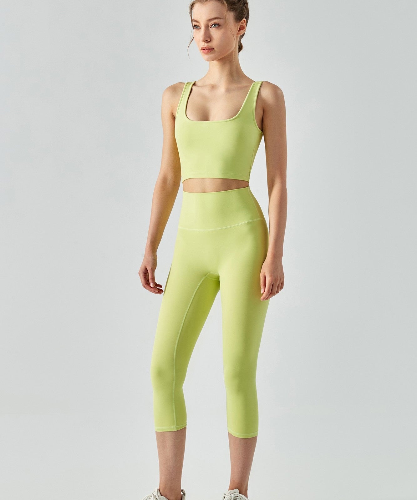 Open Back Sports Bra & Capri Legging Activewear Set by bornfocus