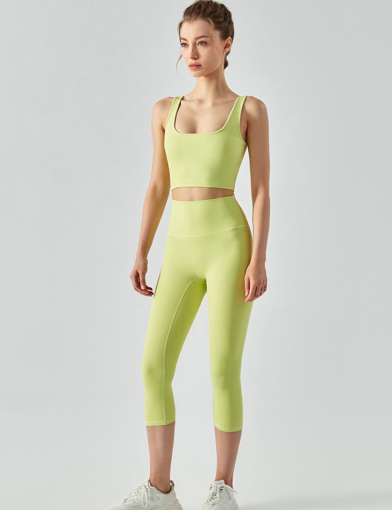 Open Back Sports Bra & Capri Legging Activewear Set by bornfocus