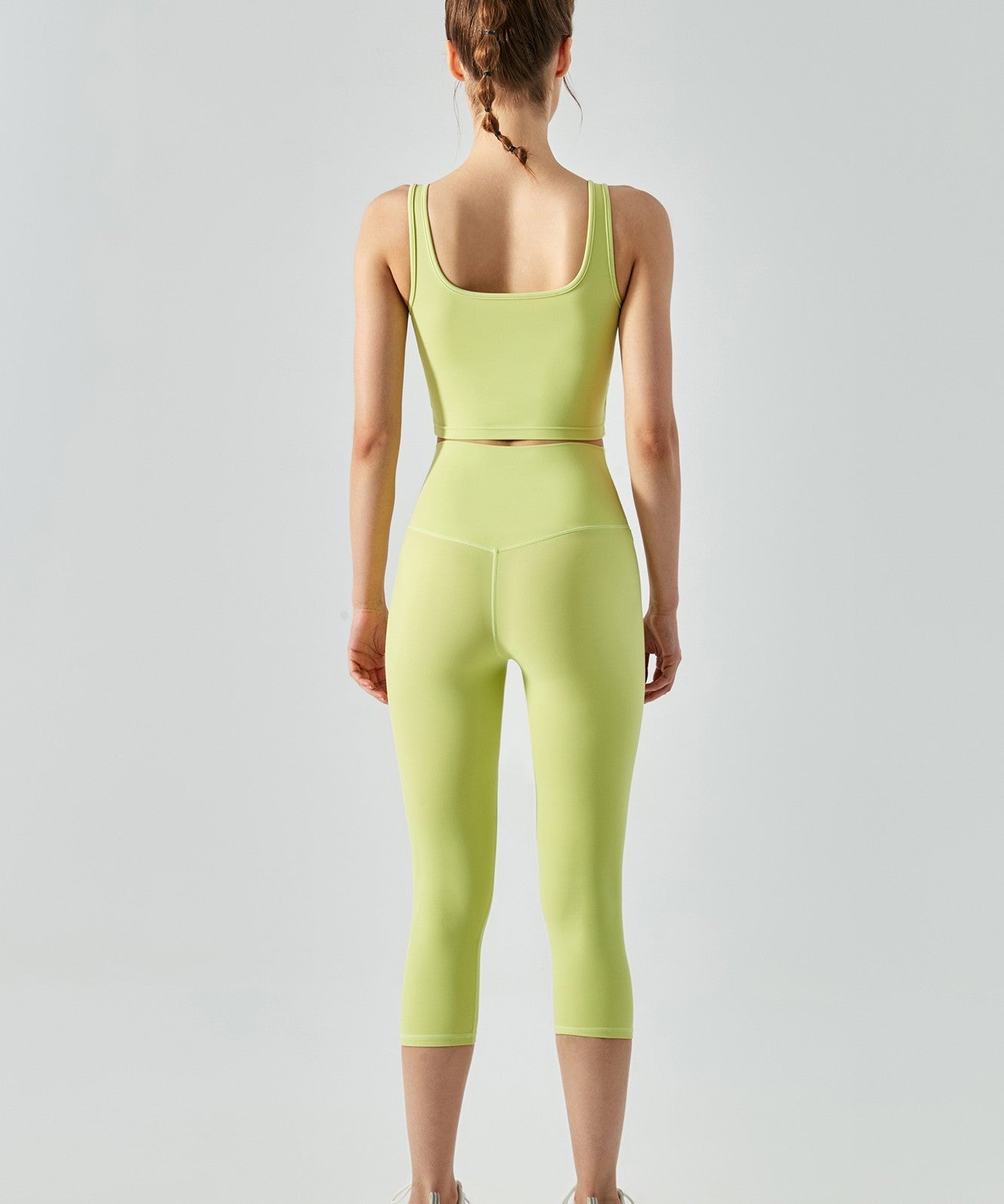 Open Back Sports Bra & Capri Legging Activewear Set by bornfocus