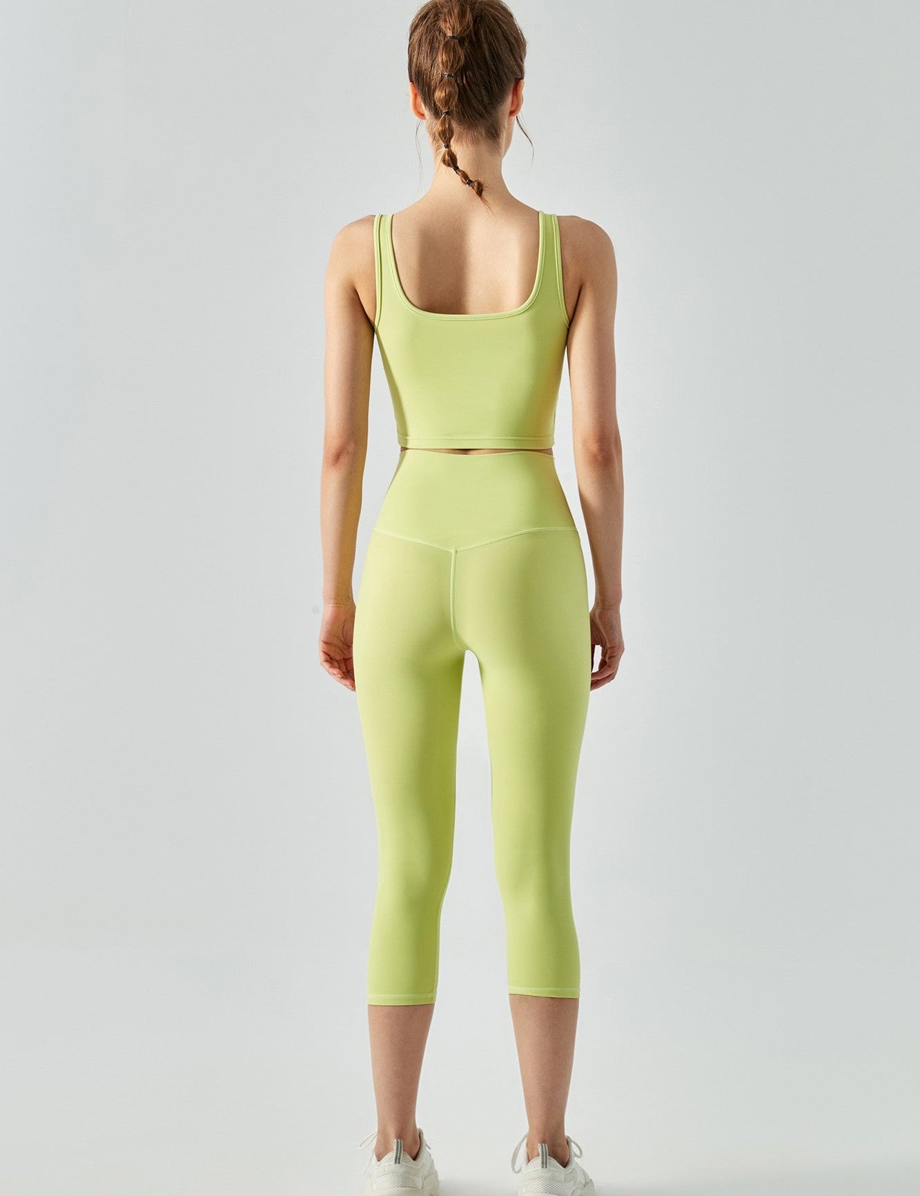 Open Back Sports Bra & Capri Legging Activewear Set by bornfocus