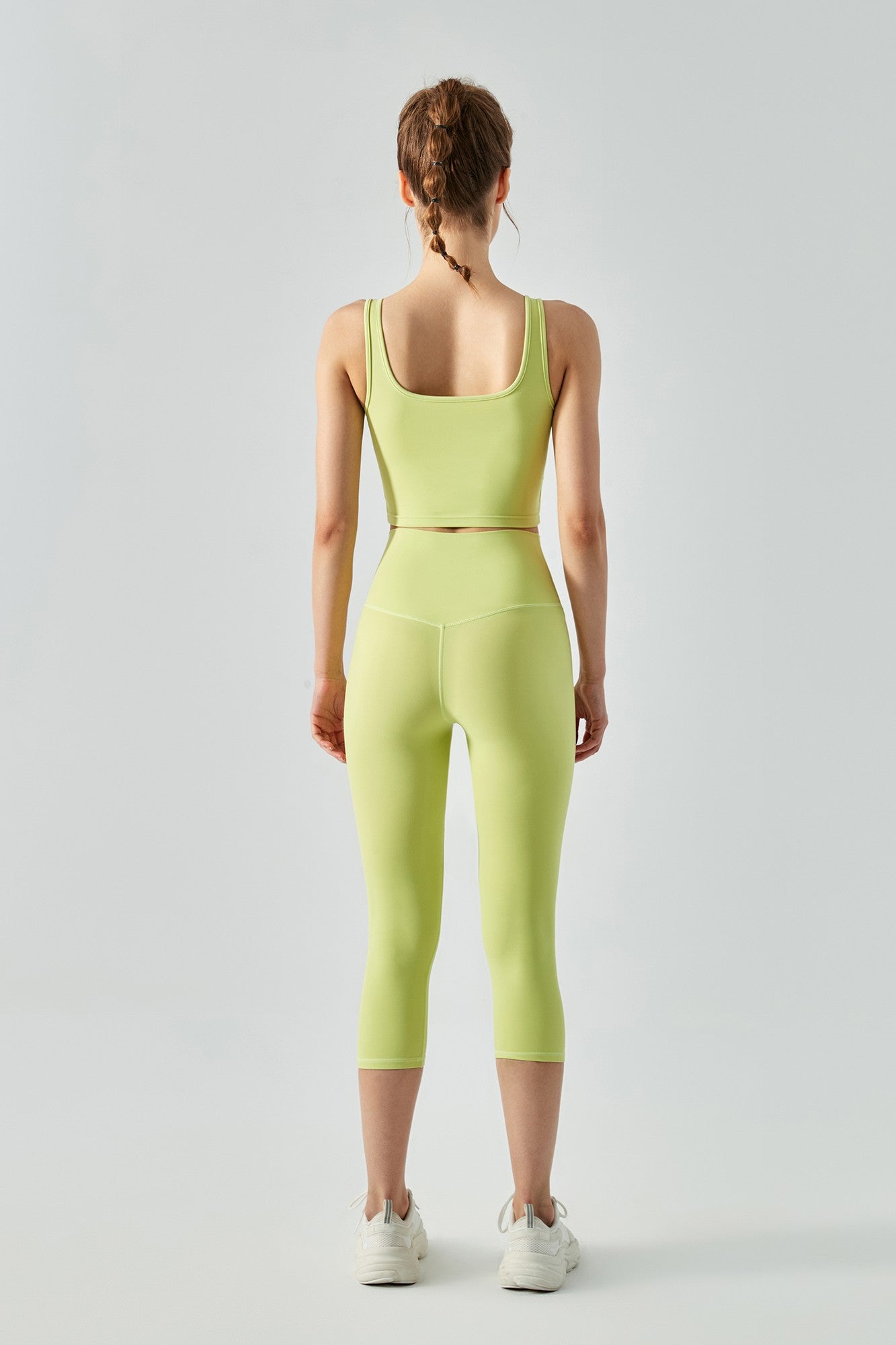 Open Back Sports Bra & Capri Legging Activewear Set by bornfocus