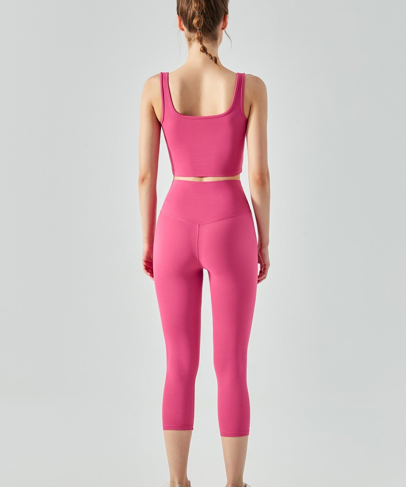 Open Back Sports Bra & Capri Legging Activewear Set by bornfocus