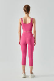 Open Back Sports Bra & Capri Legging Activewear Set by bornfocus