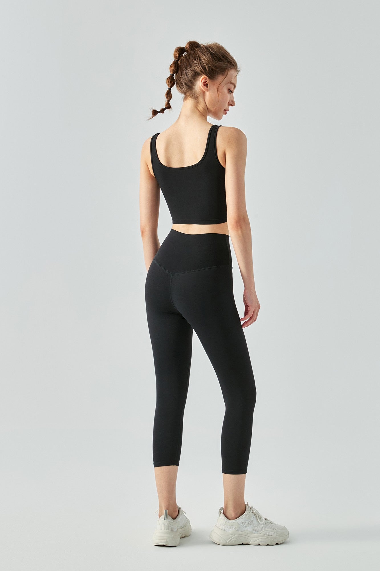 Open Back Sports Bra & Capri Legging Activewear Set by bornfocus