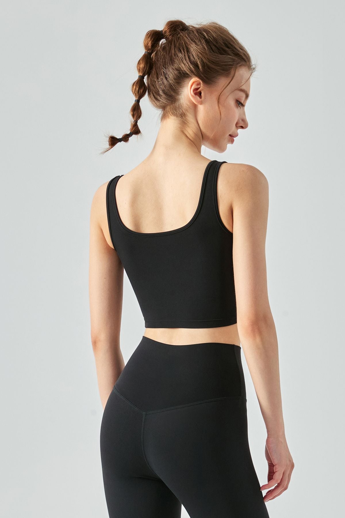 Open Back Sports Bra & Capri Legging Activewear Set by bornfocus