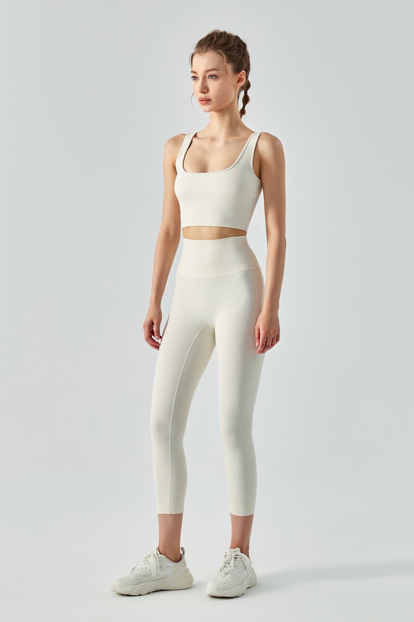 Open Back Sports Bra & Capri Legging Activewear Set by bornfocus