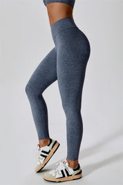 Patterned High-Rise Scrunch Leggings by bornfocus