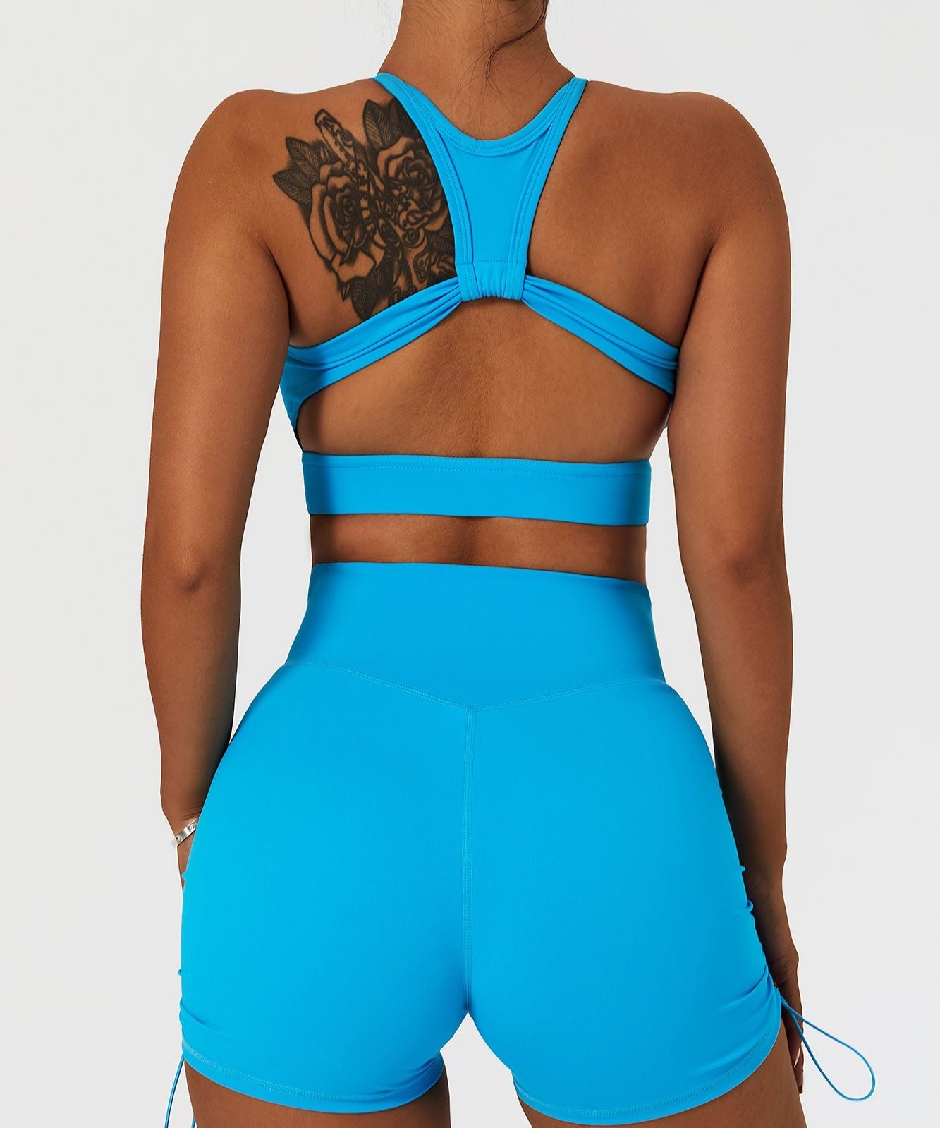 Racer Front Cut Out Back Sports Bra by bornfocus