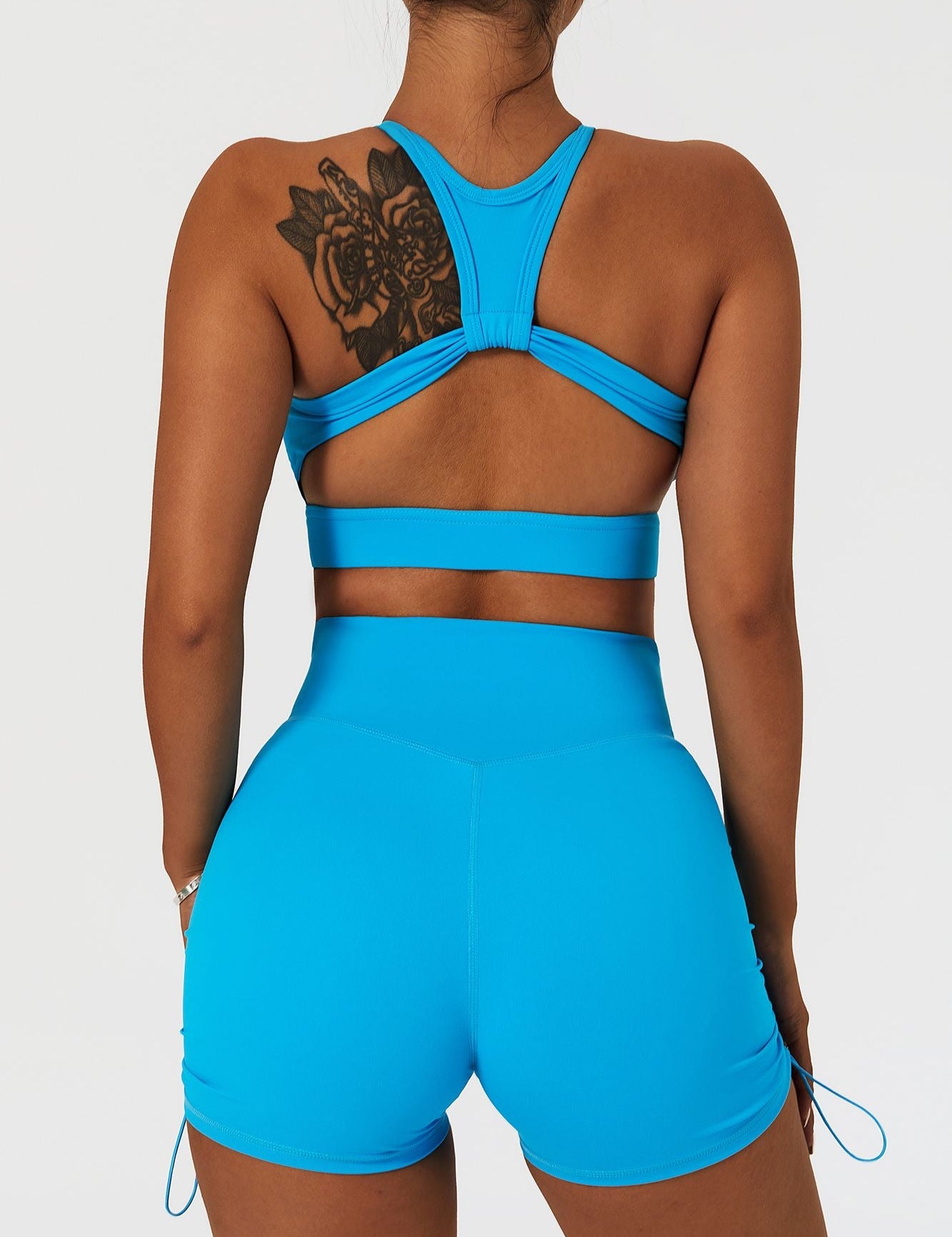 Racer Front Cut Out Back Sports Bra by bornfocus