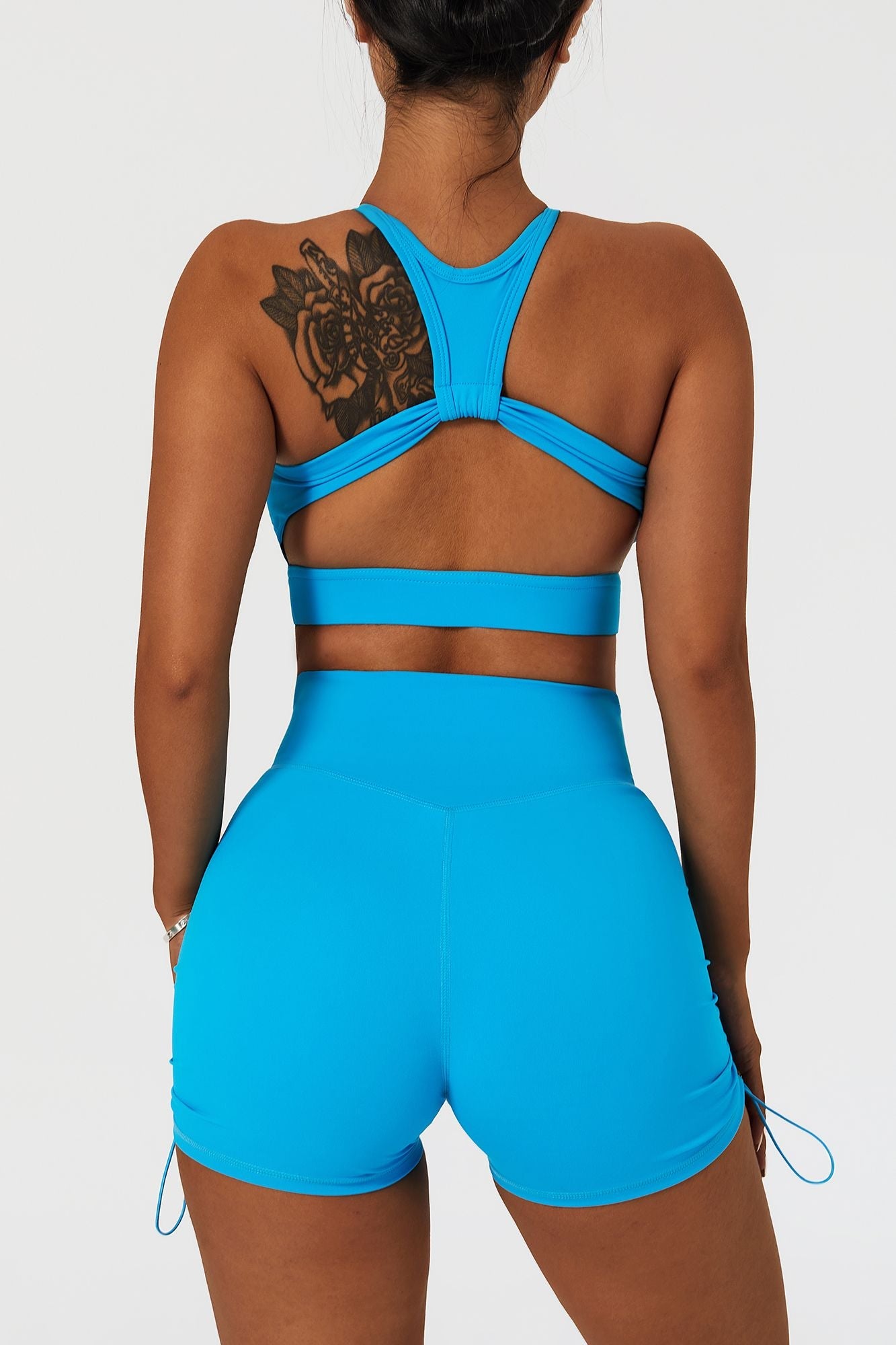 Racer Front Cut Out Back Sports Bra by bornfocus