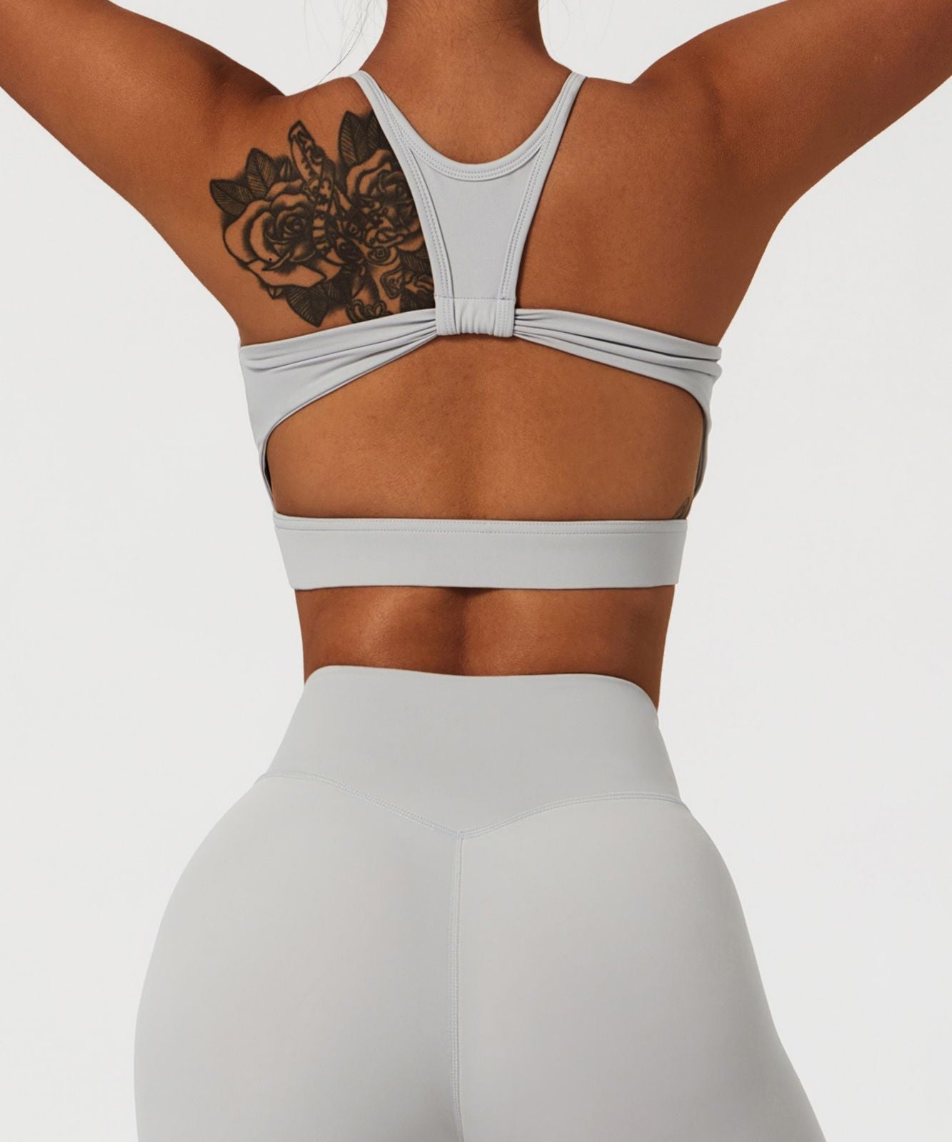 Racer Front Cut Out Back Sports Bra by bornfocus