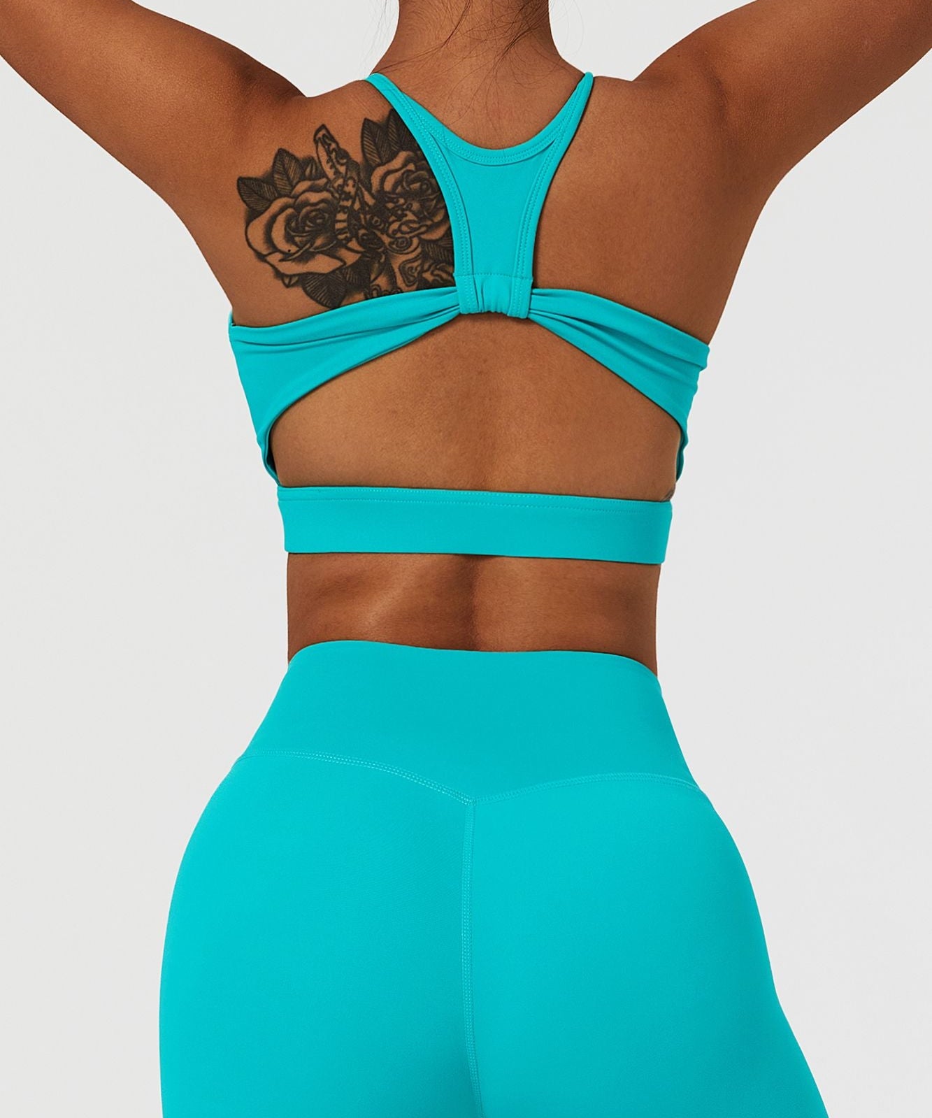 Racer Front Cut Out Back Sports Bra by bornfocus