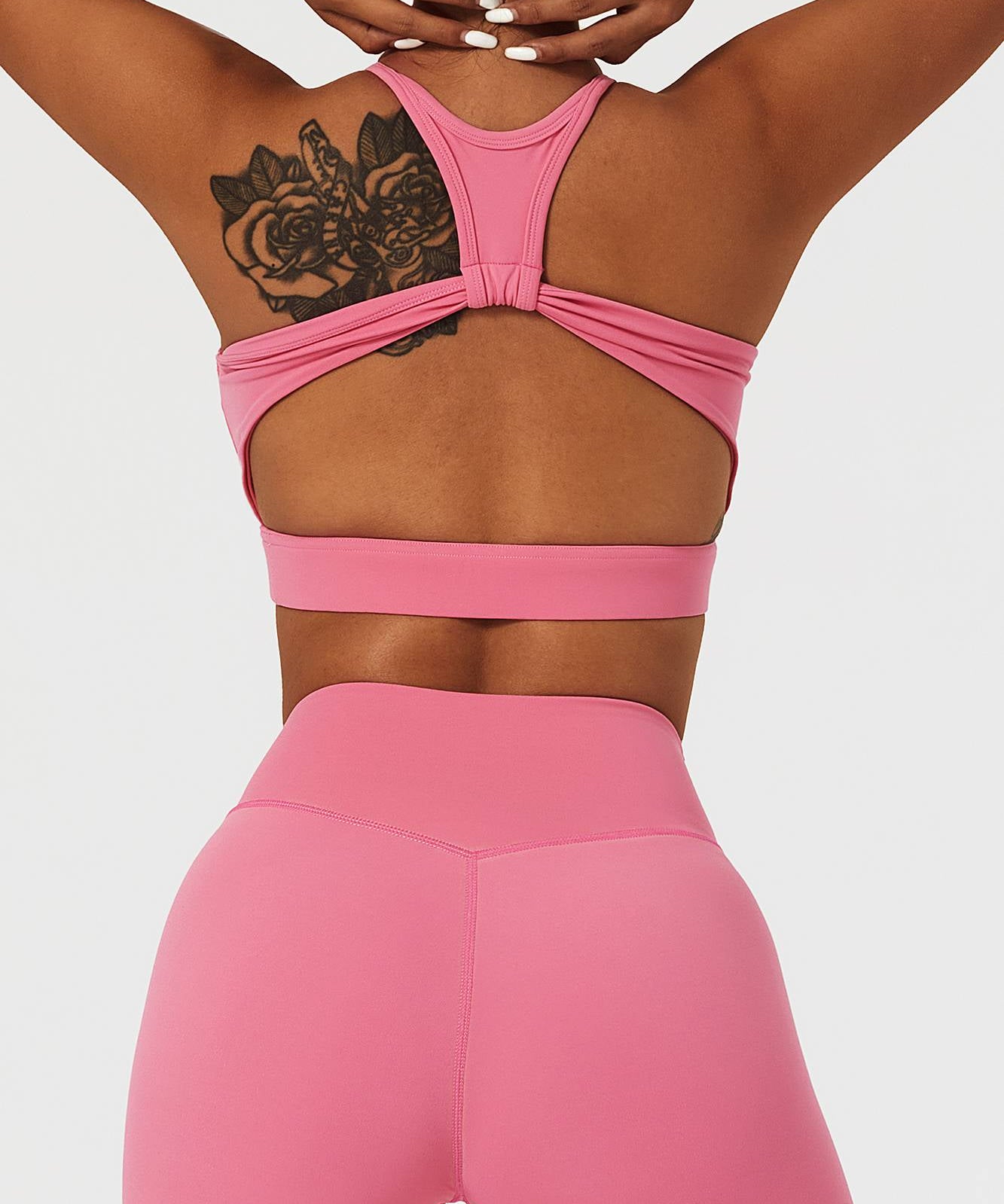 Racer Front Cut Out Back Sports Bra by bornfocus