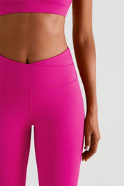 V-Back Sports Bra & Crossover Leggings Activewear Set by bornfocus