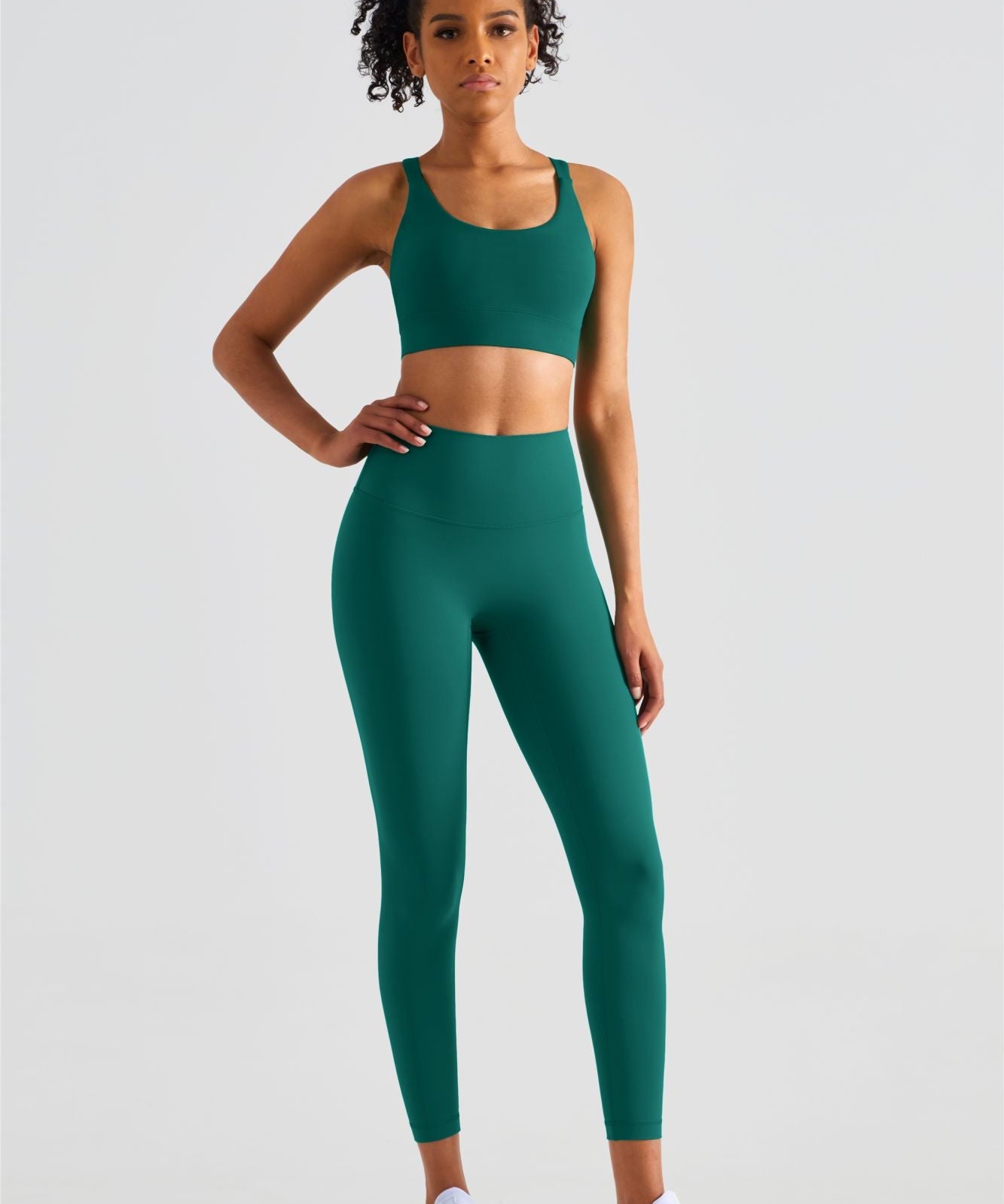 Racerback Sports Bra & Yoga Leggings Activewear Set by bornfocus