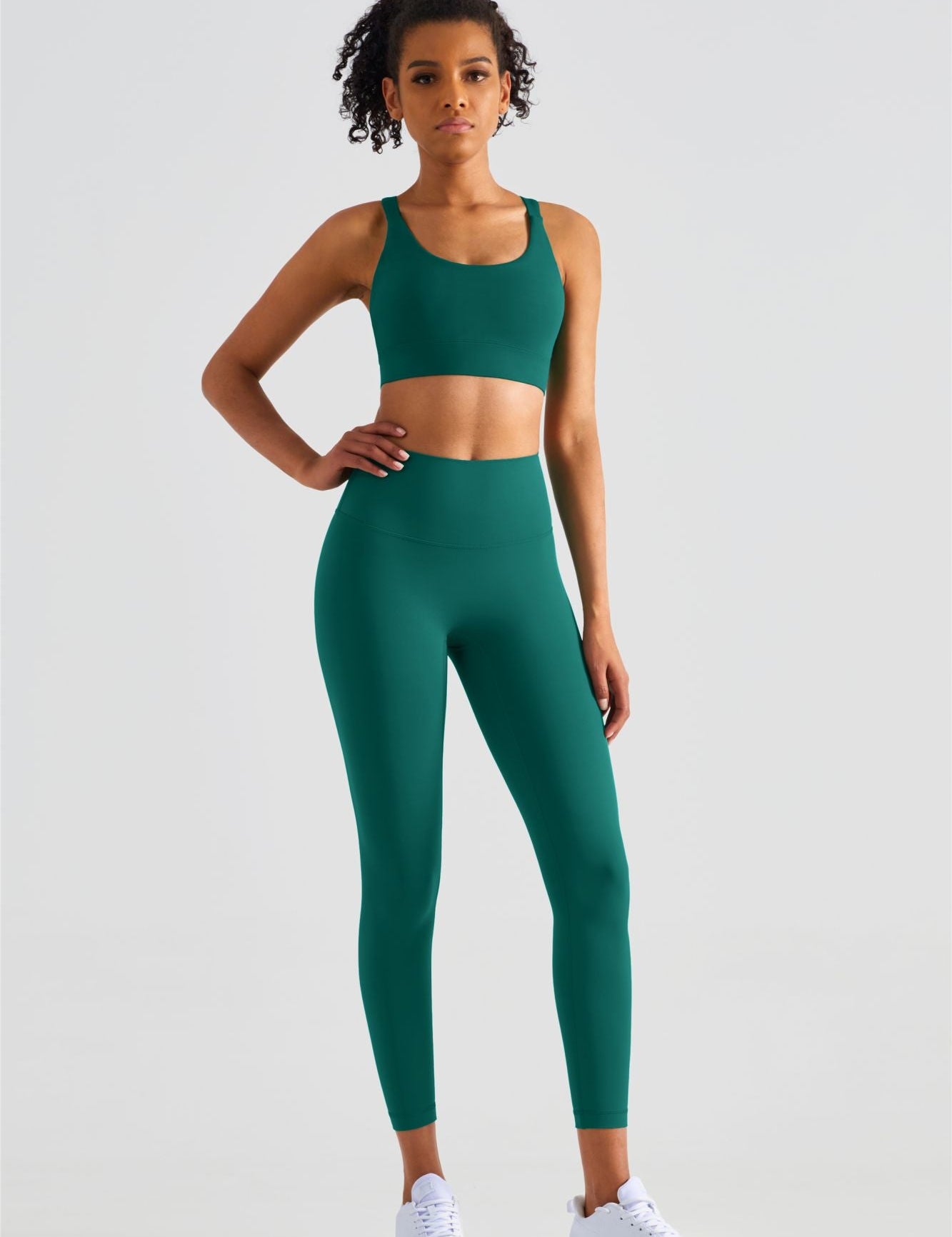 Racerback Sports Bra & Yoga Leggings Activewear Set by bornfocus