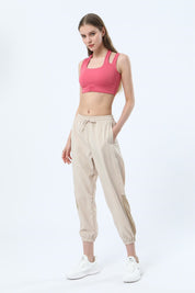 Mesh Panel Jogger Pants by bornfocus