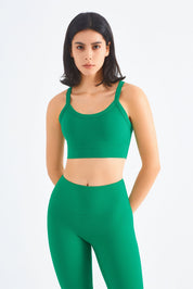 Ribbed Crossover Sports Bra & Shorts Activewear Set by bornfocus