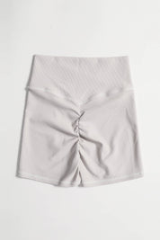 Ribbed V-Waist Scrunch Butt Shorts by bornfocus