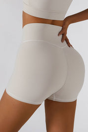 Ribbed V-Waist Scrunch Butt Shorts by bornfocus