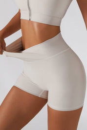 Ribbed V-Waist Scrunch Butt Shorts by bornfocus