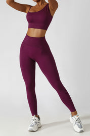 Ribbed High Rise Seamless Leggings by bornfocus