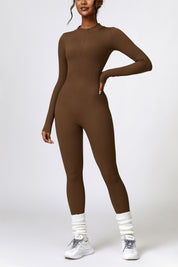 ZipFlex Ribbed Long-Sleeve Active Jumpsuit by bornfocus