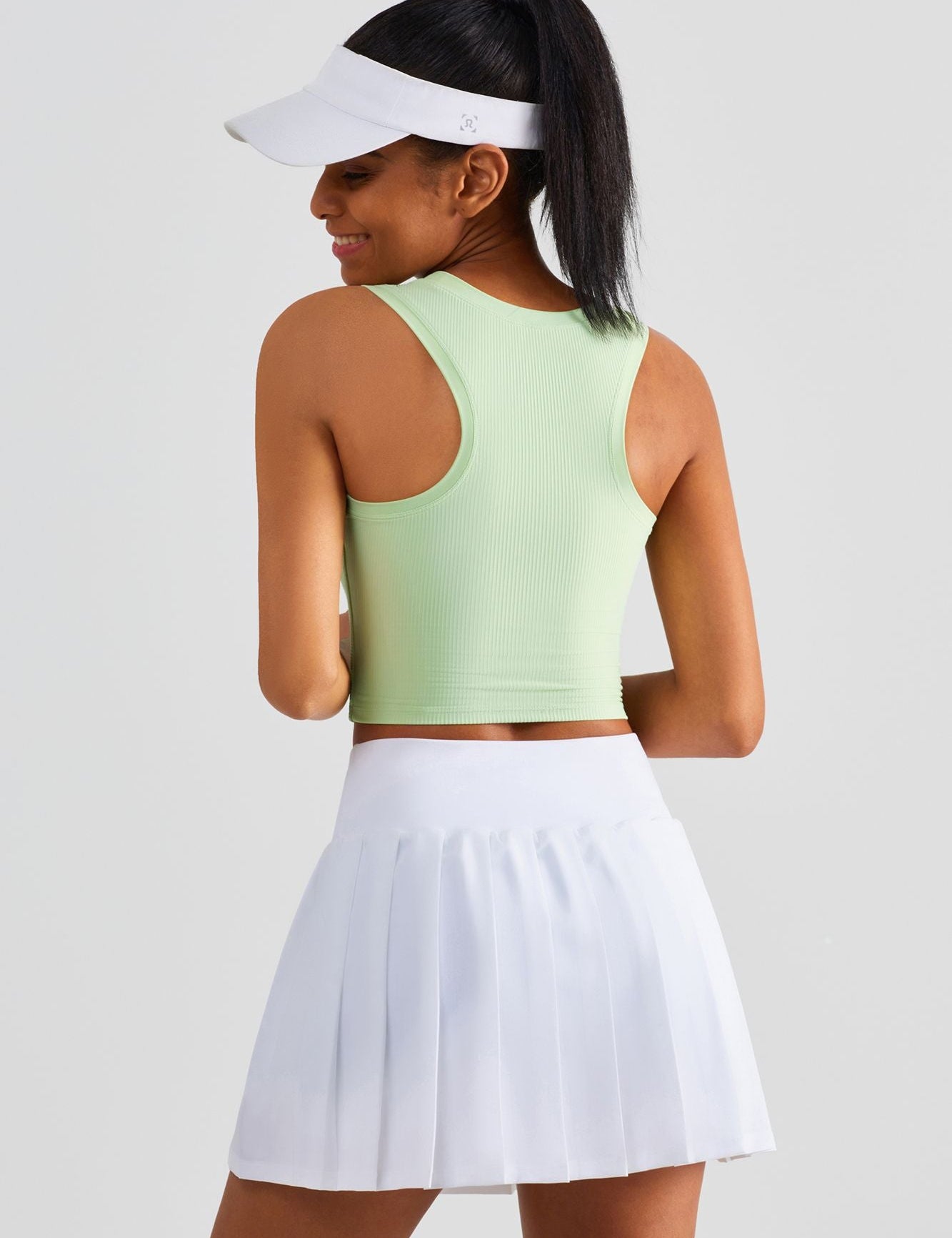 Ribbed Longline Racerback Sports Bra by bornfocus