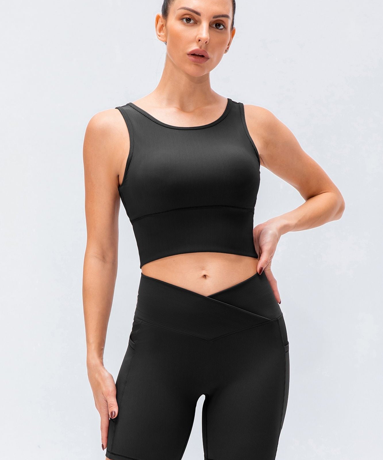 Ribbed Reversible Crop Tank Top by bornfocus