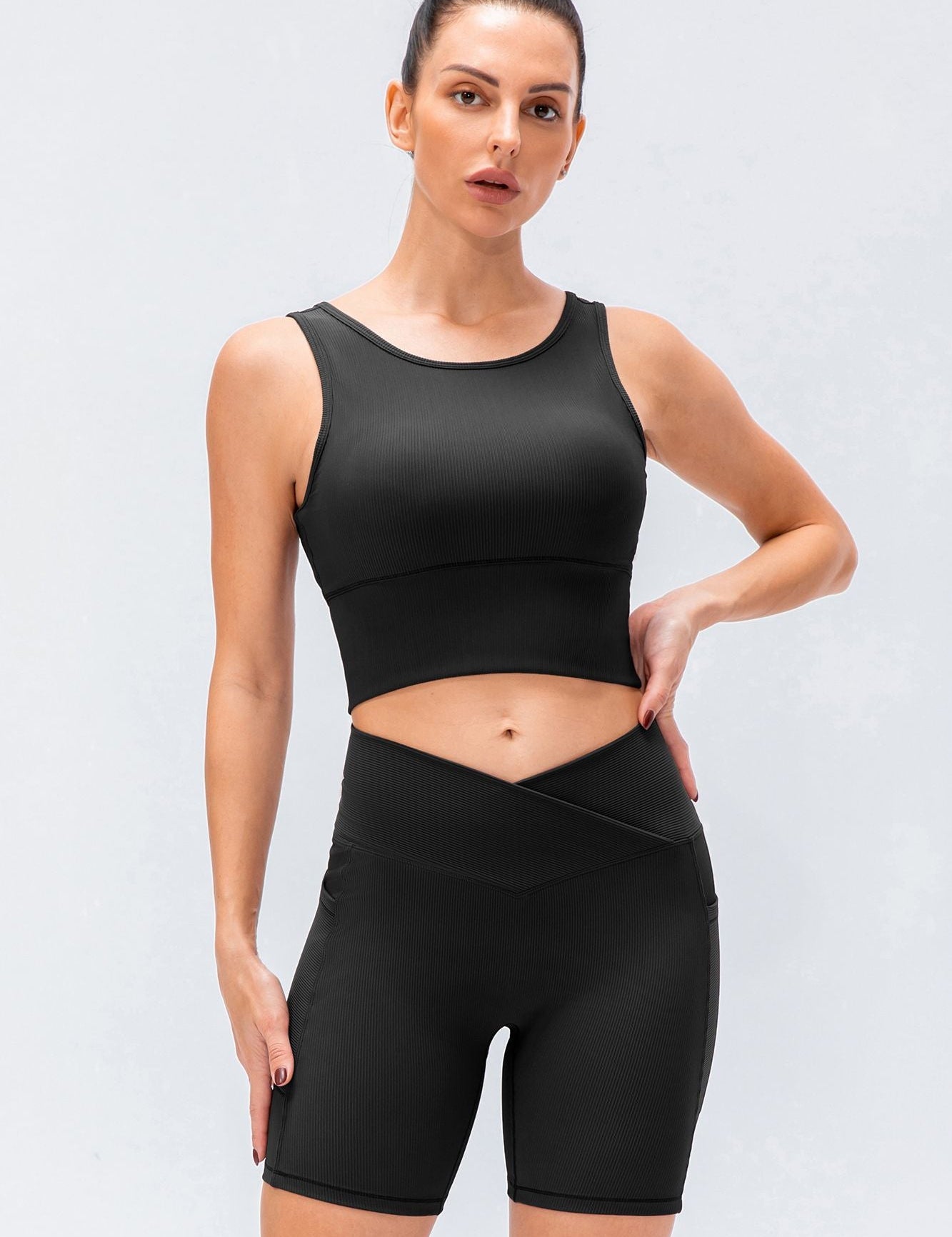 Ribbed Reversible Crop Tank Top by bornfocus