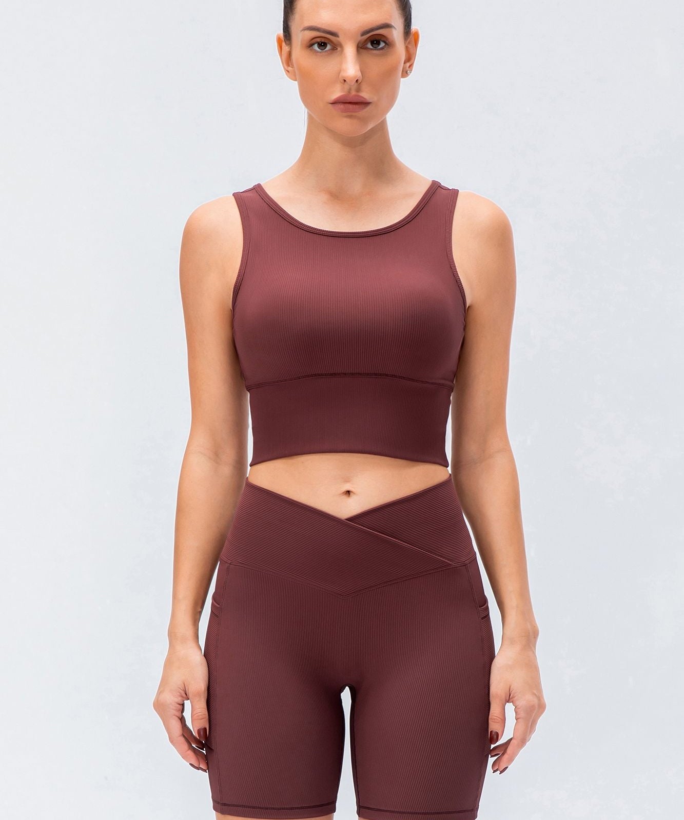 Ribbed Reversible Crop Tank Top by bornfocus