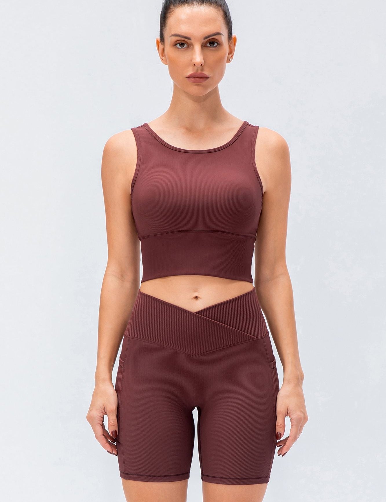 Ribbed Reversible Crop Tank Top by bornfocus